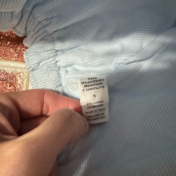 TBBC Beaufort Bonnet baby boys Barringer bonnet Small 4-9m blue corduroy - Picture 3 of 3